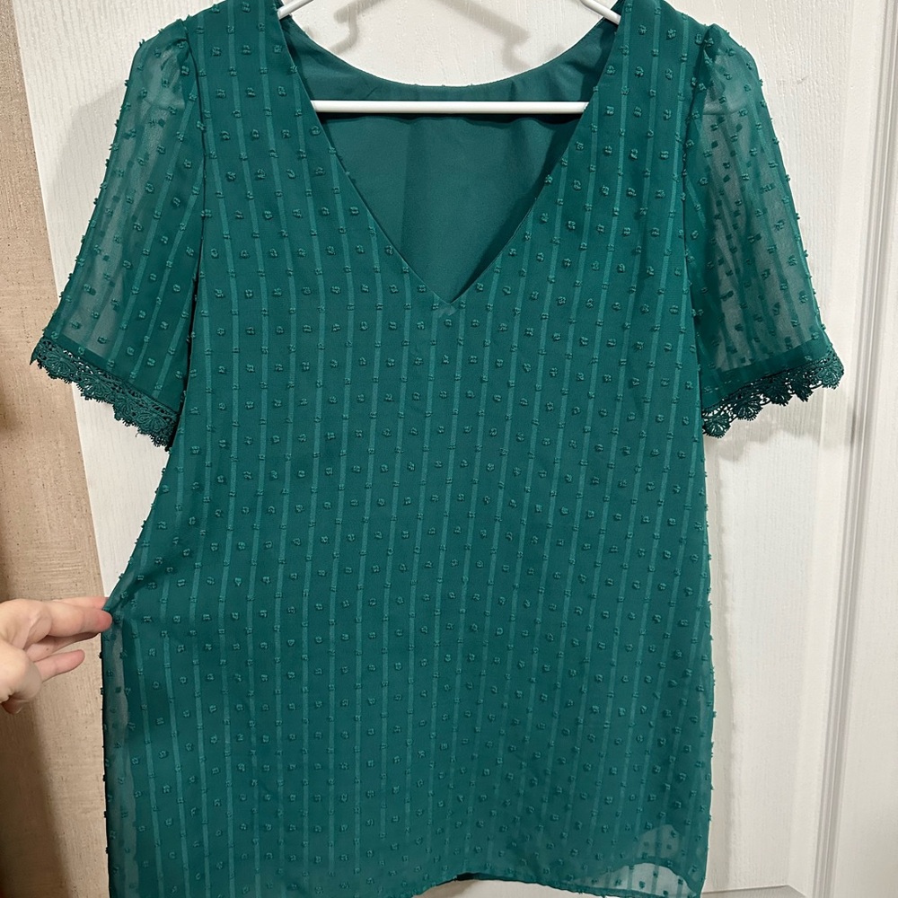 Hunter green-Dress shirt